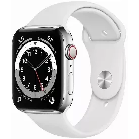 Смарт-часы Apple Watch Series 6 GPS + Cellular 44 мм, Aluminum Case, серебристый/белый